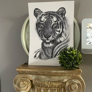Original Signed Drawing of a Tiger 🐯